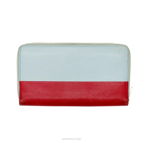 🔴 Celine Multifunction Zip Wallet - Sky Blue/Red - Picture 2 of 7